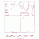 1 Bedroom Floor Plan [702 Sq. Ft.]